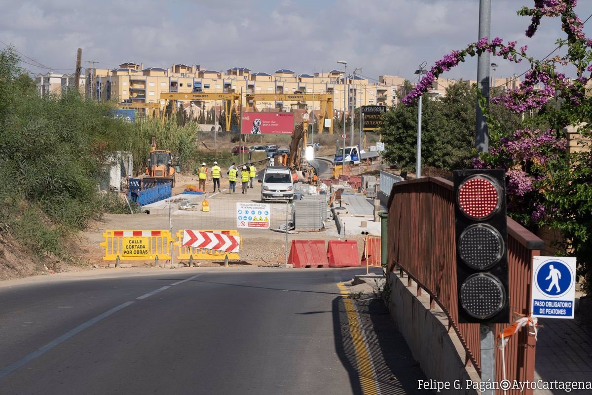 Ayuntamiento de Cartagena cortará la semana que viene la carretera de Canteras para terminar el puente sobre la rambla