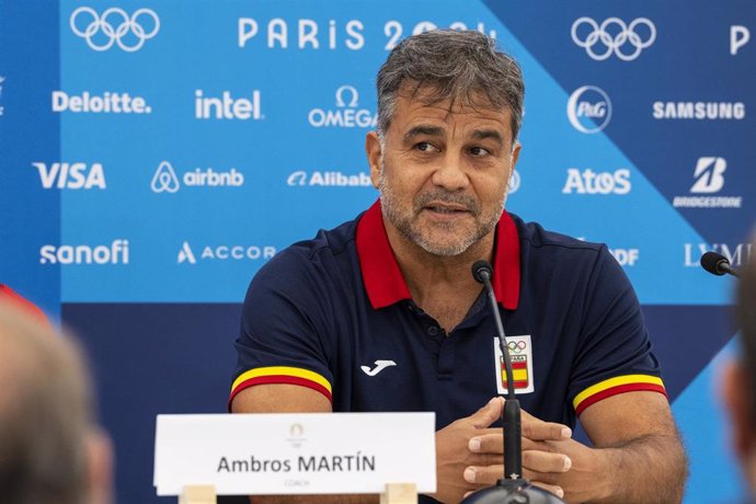 Ambros Martin (ESP) attends the Spain Media Day press conference ahead the Paris 24 Olympics Games at Olympic Village International Zone on July 24, 2024 in Paris, France.