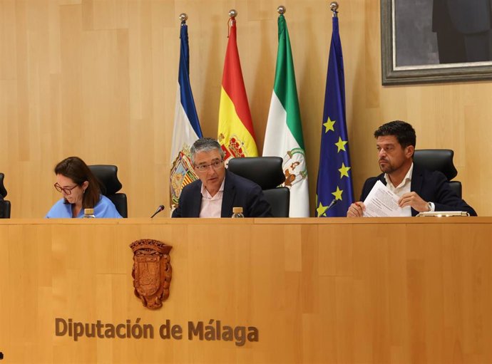 Salado durante el pleno de la Diputación de Málaga