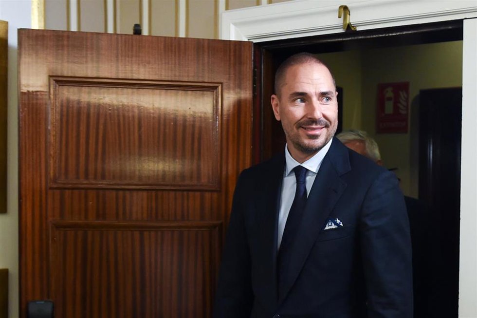 El empresario András Tombor ofrece una rueda de prensa, en el Hotel Wellington, a 3 de julio de 2024, en Madrid