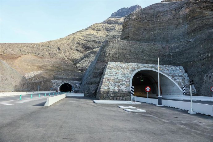 Archivo - Vista de los Túneles de Faneque, a 9 de febrero de 2024, en Las Palmas de Gran Canaria, Gran Canaria, Canarias, (España). Las obras corresponden al proyecto de la segunda fase de la carretera de La Aldea, en el tramo comprendido entre El Risco