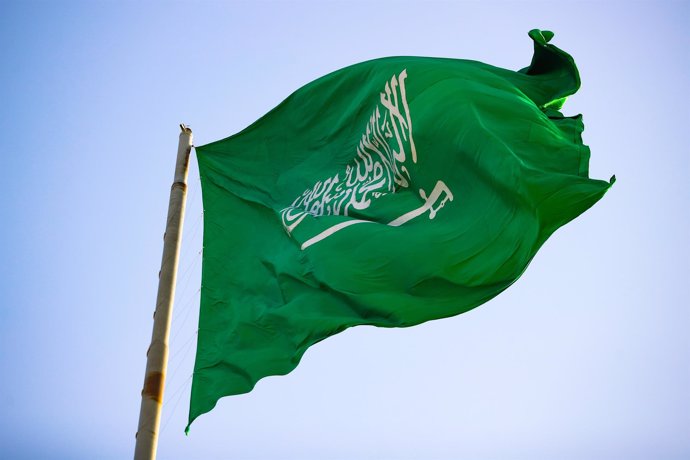 Archivo - Bandera de Arabia Saudí.