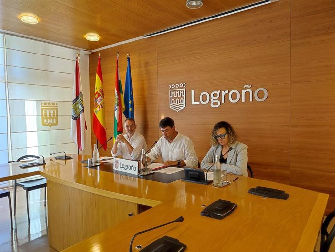 PSOE, Podemos-IU y PR+ presentan una moción conjunta sobre Palestina al pleno de Logroño del 30 de julio.