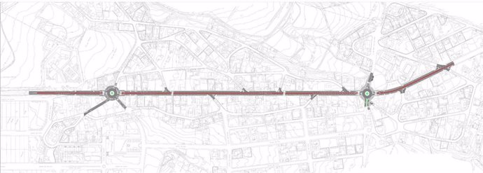 Plano de la zona donde se realizan los trabajos.