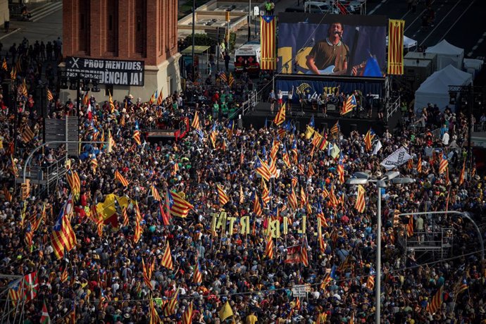 Archivo - Manifestació convocada per l'ANC