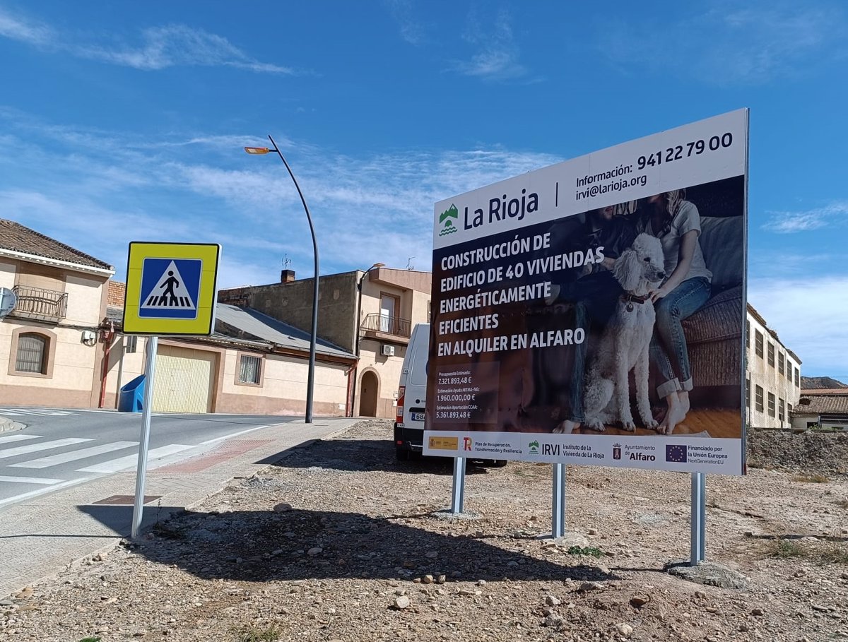 El Gobierno de La Rioja adjudica la redacción del proyecto de construcción de 40 viviendas públicas en Alfaro
