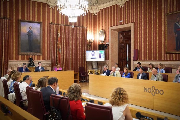 Sesión plenaria en el Ayuntamiento, en imagen de archivo.