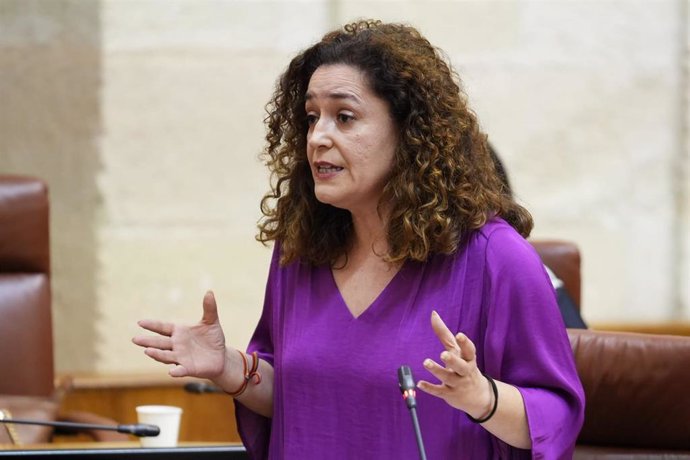 La portavoz de Por Andalucía en el Parlamento, Inmaculada Nieto, en la sesión del 25 de julio de 2024.