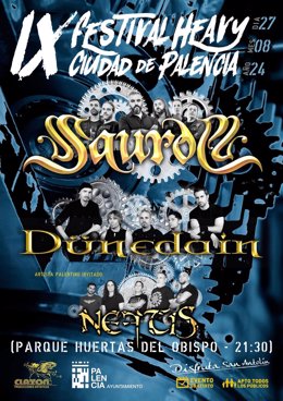 Cartel del IX Festival Heavy ciudad de Palencia.