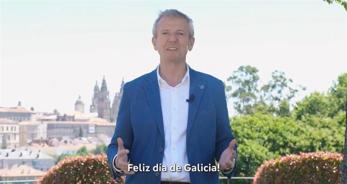El presidente de la Xunta, Alfonso Rueda, en un vídeo para felicitar el 25 de julio, Día Nacional de Galicia.
