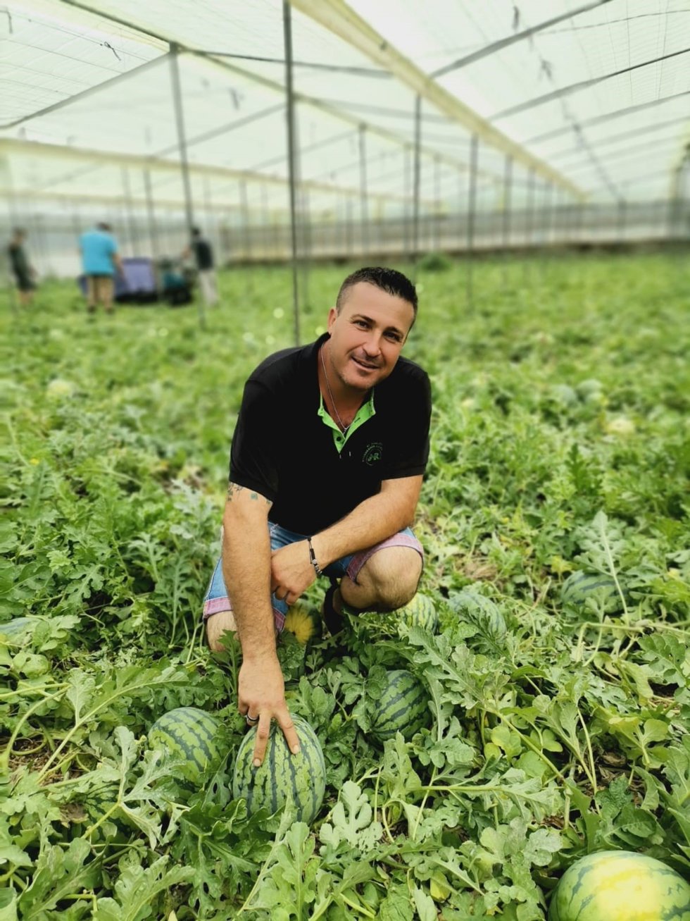 El agricultor Javier Rodríguez.