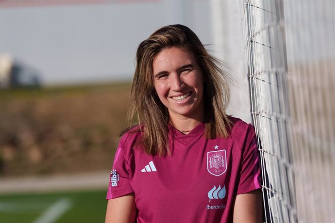 Mariona Caldentey poses for portrait during the Media Day of Spain Women Team for the Paris 24 Olympics Games celebrated at Ciudad Deportiva Los Angeles de San Rafael on July 3, 2024 in Madrid, Spain.