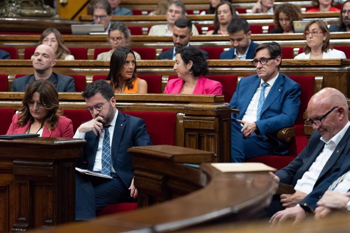 Vista general d'una sessió plenària, en el Parlament de Catalunya, a 25 de juliol de 2024, a Barcelona, Catalunya (Espanya). 