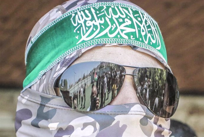 Miliciano de las Brigadas Ezzeldín al Qassam, brazo armado de Hamás