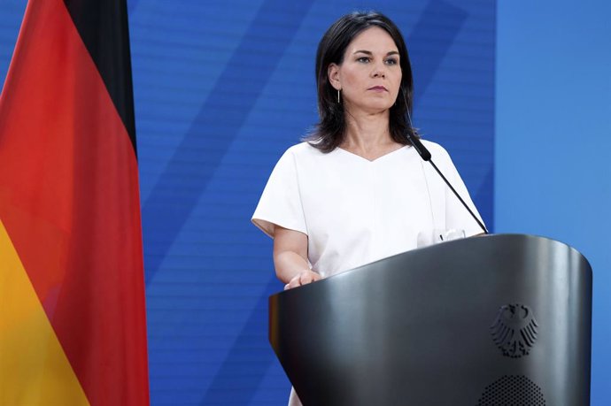 June 28, 2024, Berlin, Berlin, Deutschland: Annalena Baerbock beim Pressestatement bei der ersten Sitzung des in der Gemeinsamen Erklärung vom 25. August 2022 vereinbarten multidimensionalen strategischen Dialogs zwischen Marokko und Deutschland im Auswär