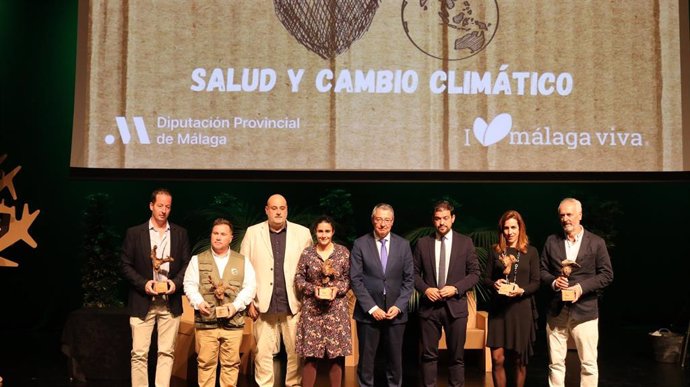 Imagen de archivo de galardonados en los Premios Málaga Viva de Diputación