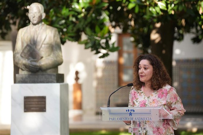 La portavoz del Grupo Por Andalucía, Inmaculada Nieto, en una foto de archivo en el Parlamento andaluz.