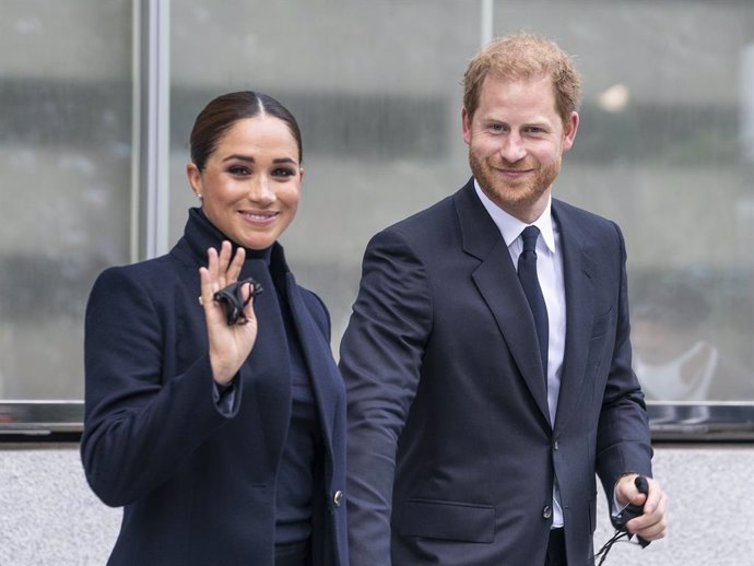 Archivo - The Duke and Duchess of Sussex, Prince Harry and Meghan visit One World Observatory on 102nd floor of Freedom Tower ofWorld Trade Center.