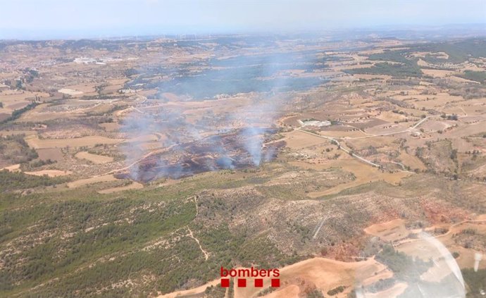 L'incendi a Santa Coloma de Queralt (Tarragona)