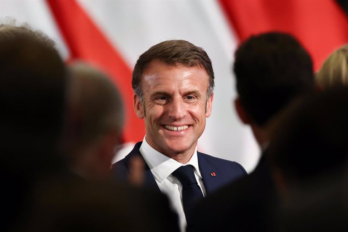 Archivo - FILED - 28 May 2024, North Rhine-Westphalia, Muenster: French President Emmanuel Macron attends the award ceremony for the International Peace of Westphalia Prize.