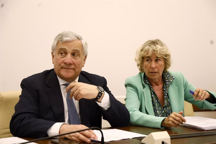 Antonio Tajani, durante su comparecencia de este viernes ante una comisión de Exteriores del Congreso 