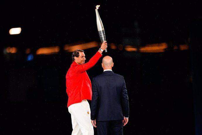 Rafael Nadal en la inauguración de los Juegos de Paris 2024