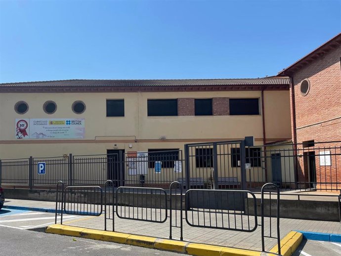 Un centro escolar en Monzón.