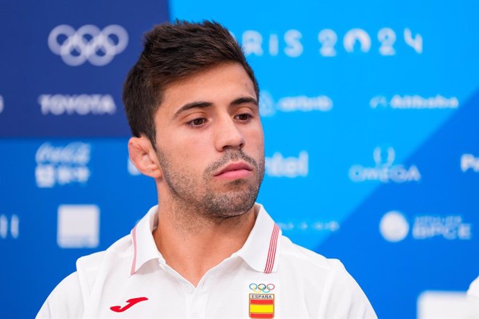 Fran Garrigos (ESP) attends the Judo press conference ahead the Paris 24 Olympics Games during the Media Day of Spain at COE Zone in International Village during the Paris 2024 Olympics Games on July 25, 2024 in Paris, France.