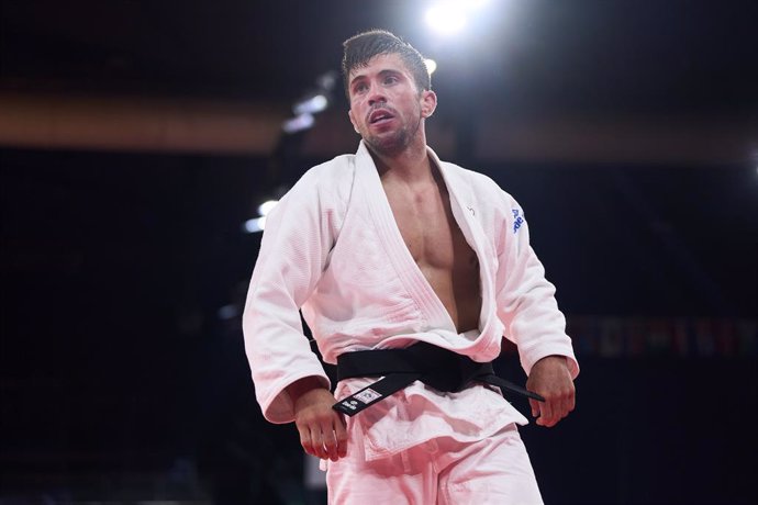 El judoca español Fran Garrigós en los Juegos Olímpicos de París