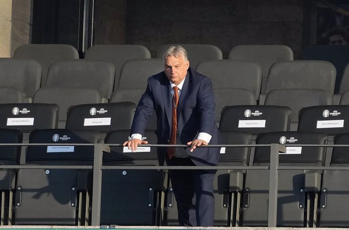 July 14, 2024, Berlin, Berlin, Germany: 14.07.2024, Olympiastadion, Berlin, GER, EM UEFA 2024, Final, Spain vs England, im Bild. Ungarns Ministerpräsident Viktor Orban