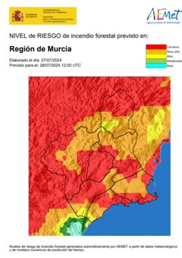 Archivo - Riesgo incendio forestal