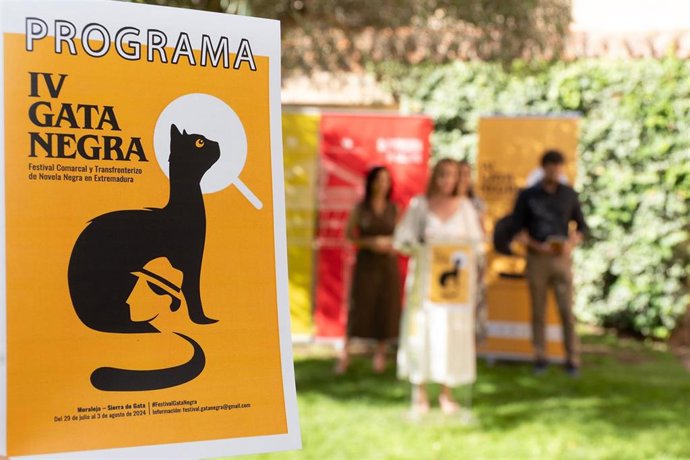 Cartel del programa del Festival de Novela Negra 'Gata Negra'