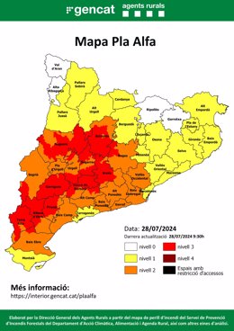 Mapa del pla Alfa per a aquest diumenge