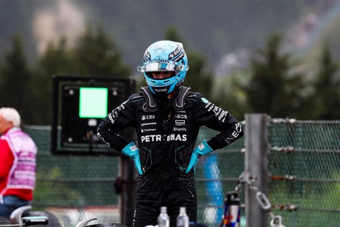 El británico George Russell (Mercedes), en el GP de Bélgica 2024.