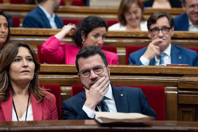 Aragonès en el ple parlamentari d'aquesta setmana