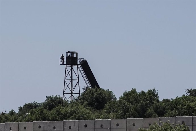 Archivo - Un puesto de vigilancia en la región fronteriza entre Israel y Líbano