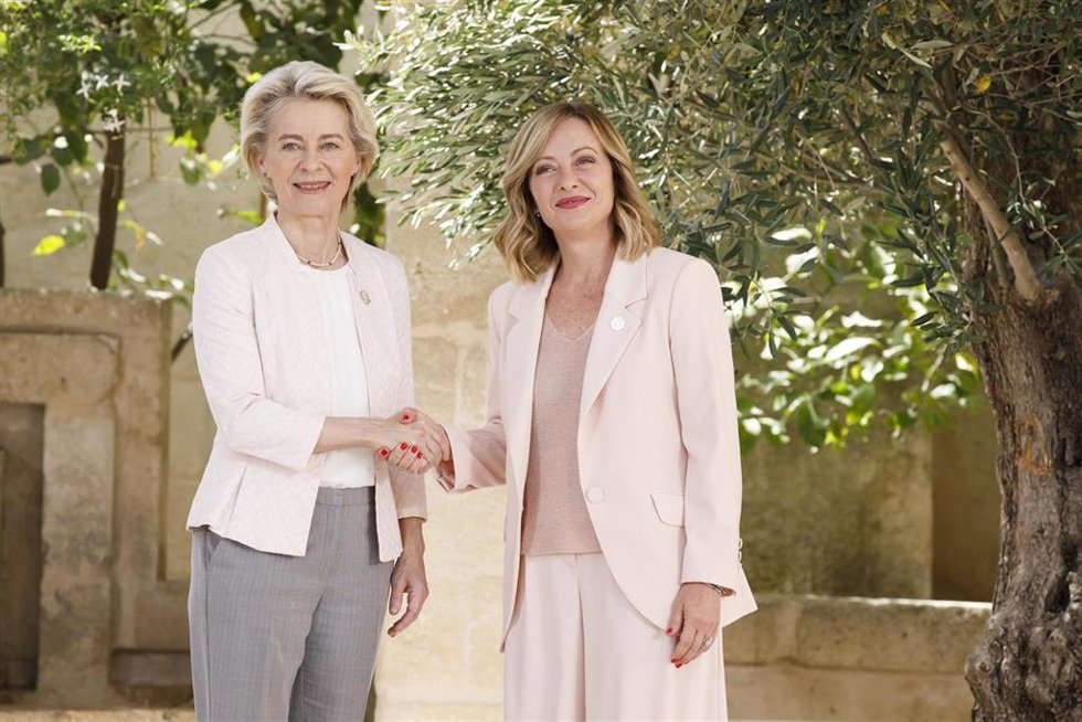 Archivo - Ursula von der Leyen y Georgia Meloni (archivo)
