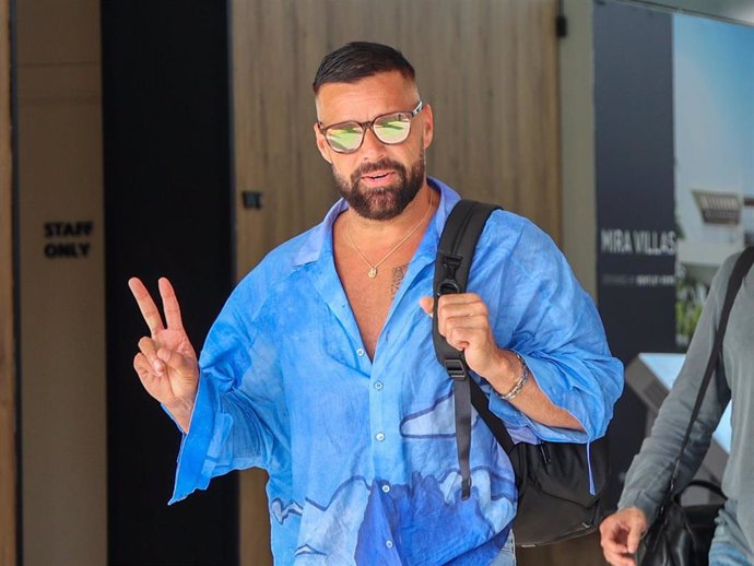 Ricky Martin a su llegada al aeropuerto, a 28 de julio de 2024