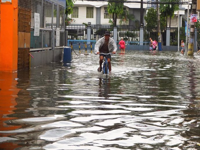 Imagen de archivo de las inundaciones por el paso de 'Carina' por Filipinas. 