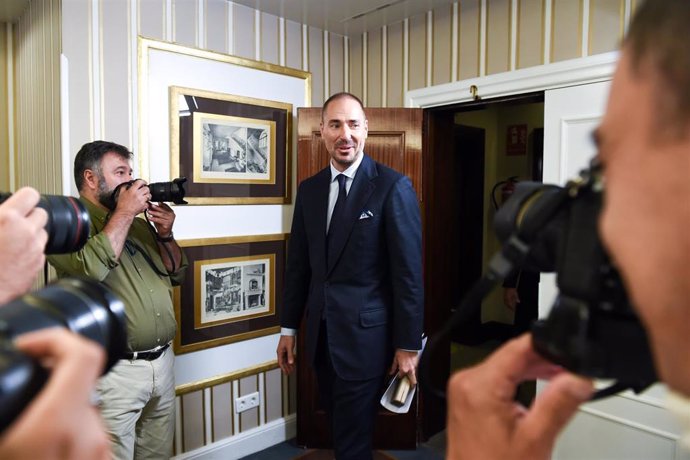 El empresario András Tombor (Magyar Vagon) ofrece una rueda de prensa, en el Hotel Wellington, a 3 de julio de 2024