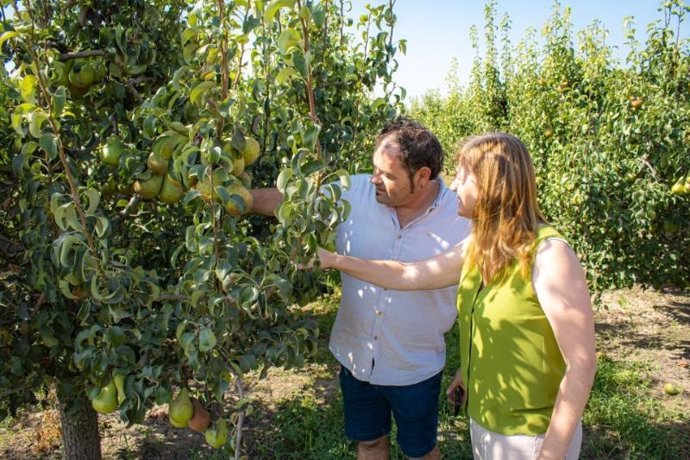 Archivo - La consejera de Agricultura, Ganadería, Mundo Rural y Medio Ambiente, Noemí Manzanos, en una visita