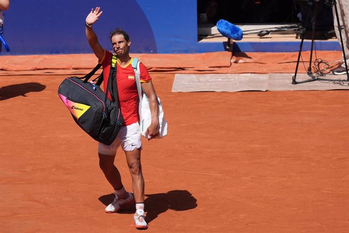 El tenista Rafa Nadal tras caer derrotado en segunda ronda de los Juegos Olímpicos de París.