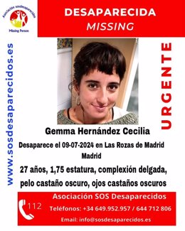 Buscan a una joven desaparecida el 9 de julio en Las Rozas