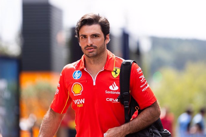 SAINZ Carlos (spa), Scuderia Ferrari SF-24, portrait during the Formula 1 Rolex Belgian Grand Prix 2024, 14th round of the 2024 Formula One World Championship from July 26 to 28, 2024 on the Circuit de Spa-Francorchamps, in Stavelot, Belgium - Photo Joao 