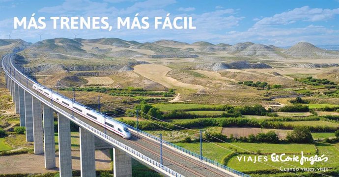 Viajes El Corte Inglés incluye las reservas en tren dentro de su plataforma.