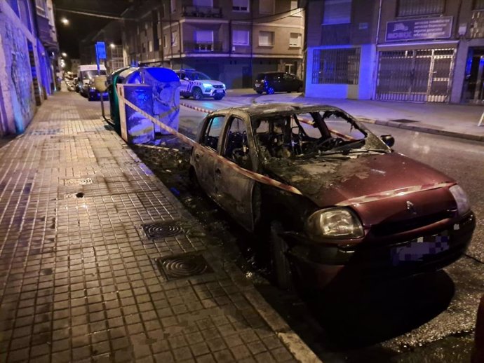 Imagen de uno de los focos que ocasionaron daños en la noche del pasado domingo en Ponferrada