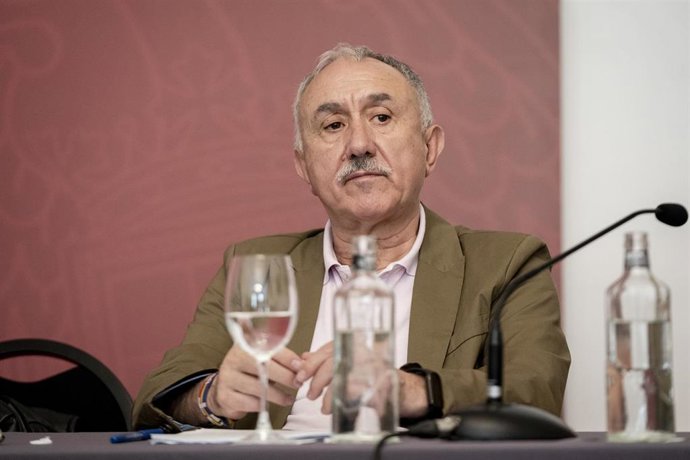 El secretario general de UGT, Pepe Álvarez, durante el coloquio 'La participación de las personas trabajadoras vista desde las organizaciones
