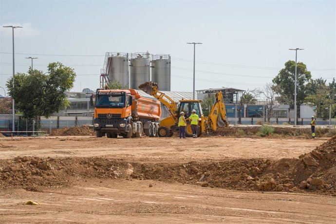 Obras del nuevo establecimiento de Transgourmet en Mercabarna.