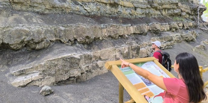 Señalética instalada en el yacimiento Río Alcalá y en su entorno.