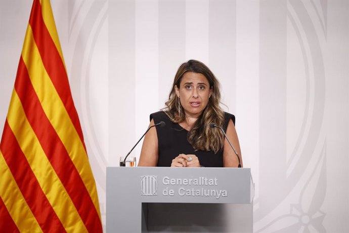 La portaveu del Govern Patrícia Plaja durant una roda de premsa després del Consell Executiu setmanal, en la Generalitat de Catalunya, a 30 de juliol 2024, a Barcelona